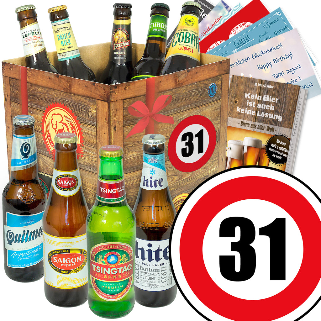 Zahl 31 | 9x Bier International | Geschenkset