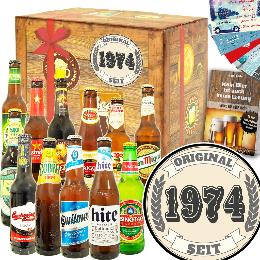 Original seit 1974 | 12x Biere aus aller Welt | Geschenkset