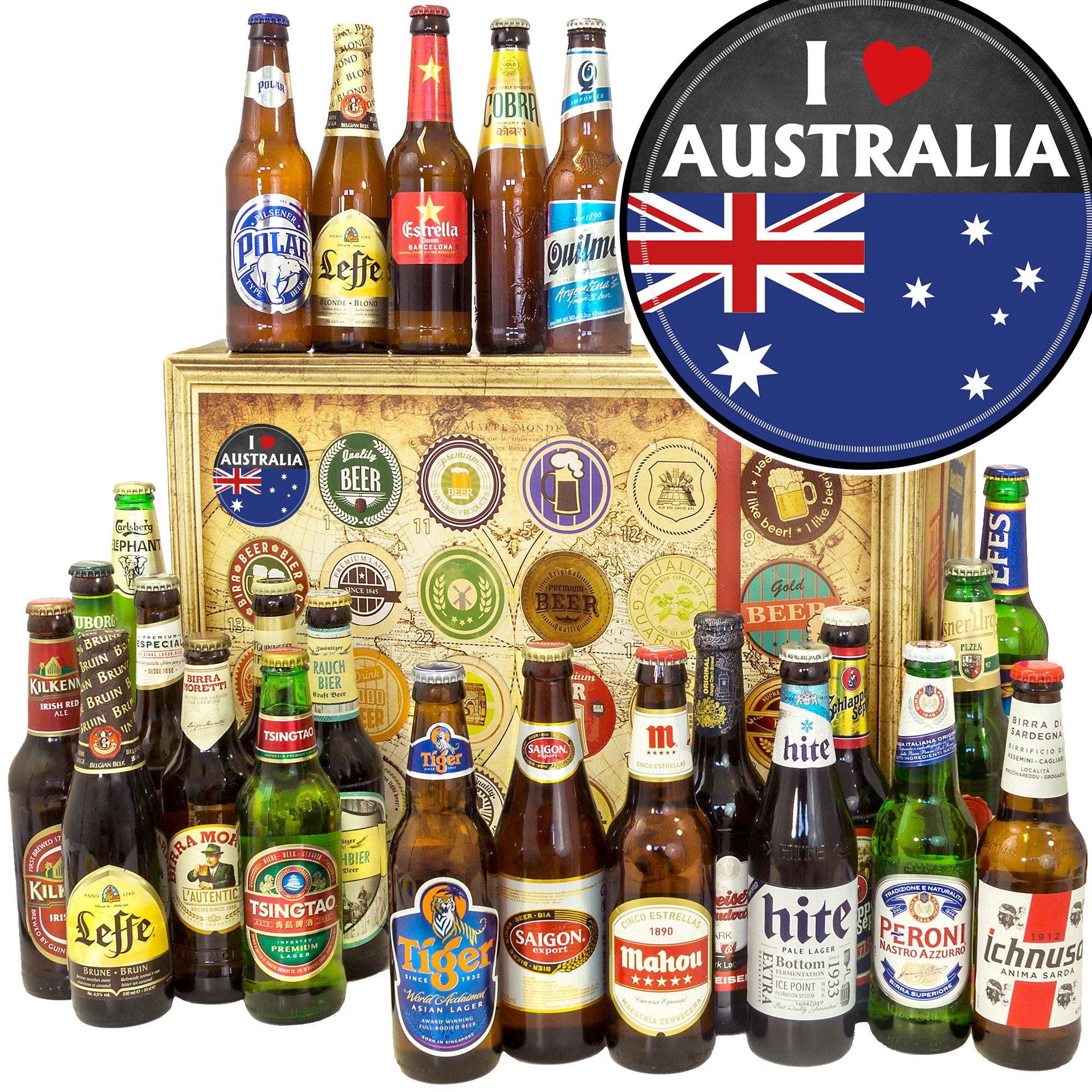 I love Australia | 24 Länder Bierweltreise | Paket - monatsgeschenke.de