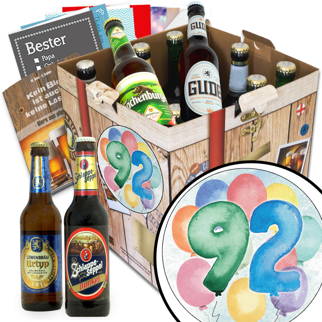 Geburtstag 92 | 9 Biersorten Deutsche Biere | Bierbox