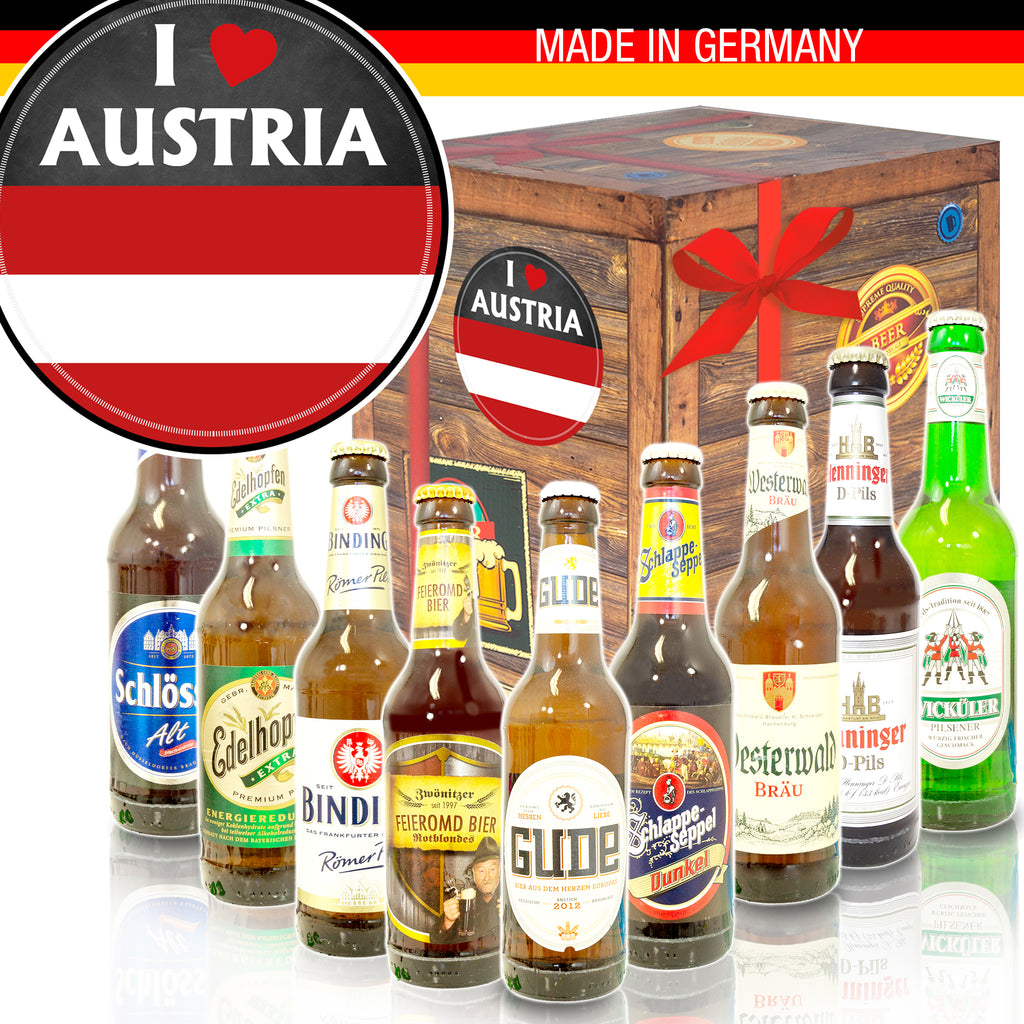 I love Austria | 9 Spezialitäten Deutsche Biere | Box