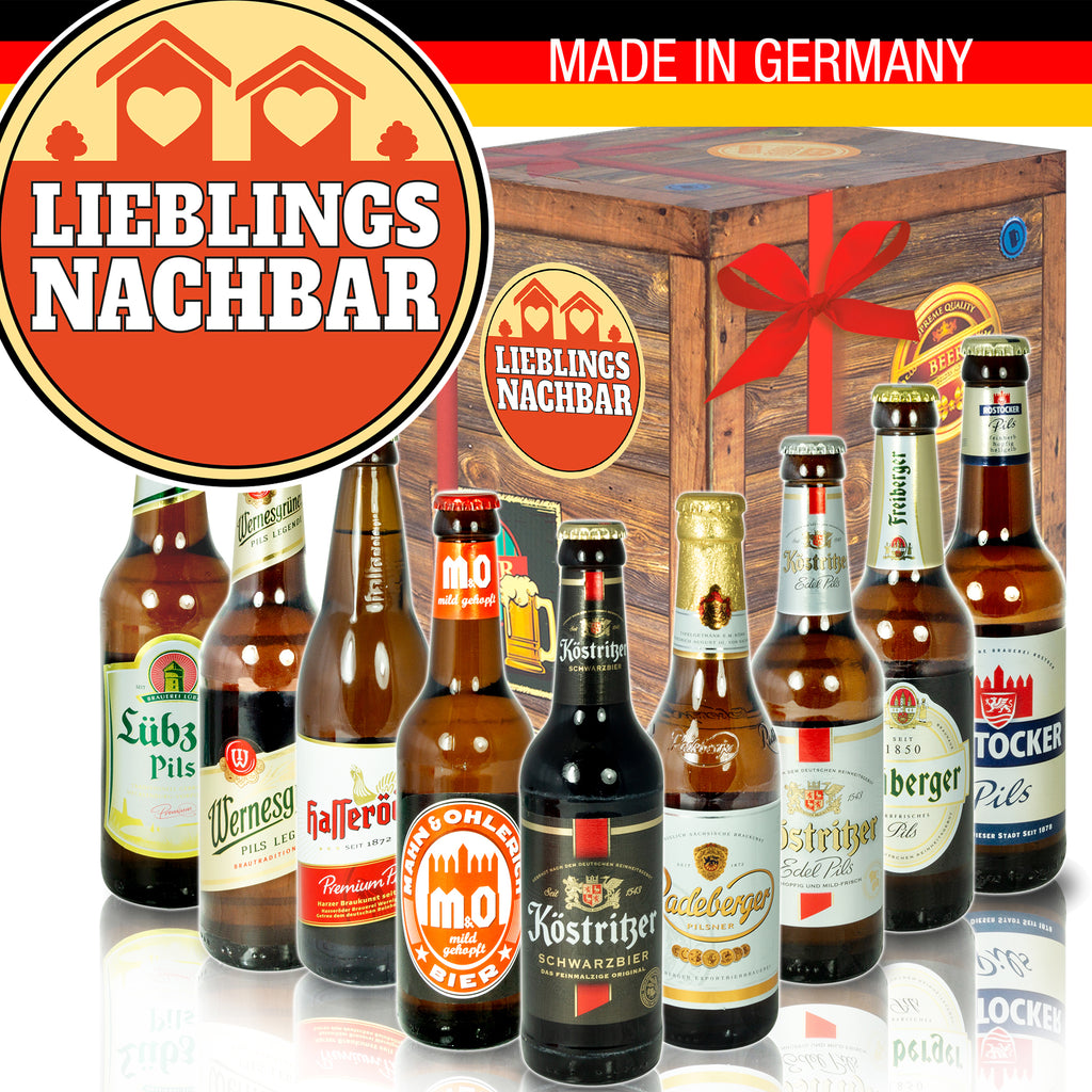 Lieblingsnachbar | 9x Bier Biere aus Ostdeutschland | Geschenk Box