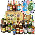 Geburtstag 26 | 24x Biere aus aller Welt | Geschenk Box - monatsgeschenke.de