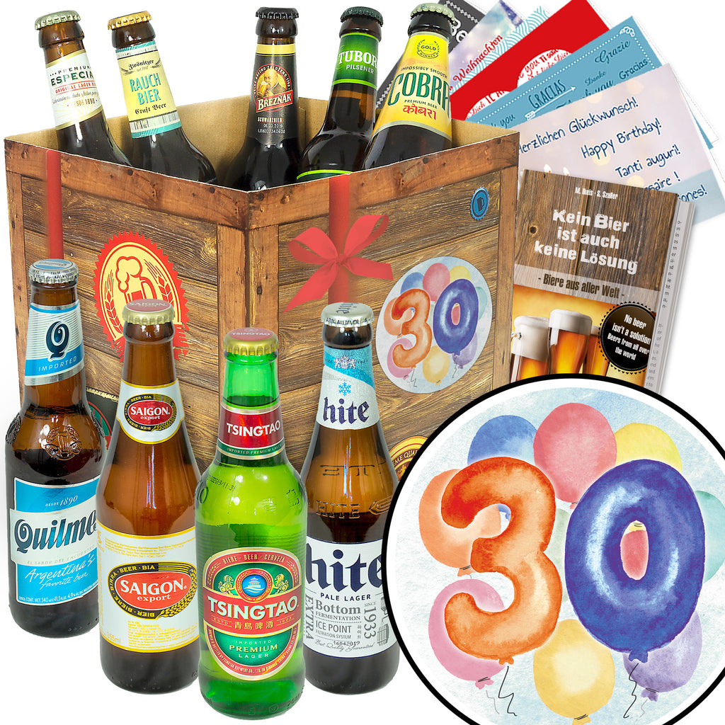 30. Geburtstag | 9 Länder Biere der Welt Exoten | Bierpaket