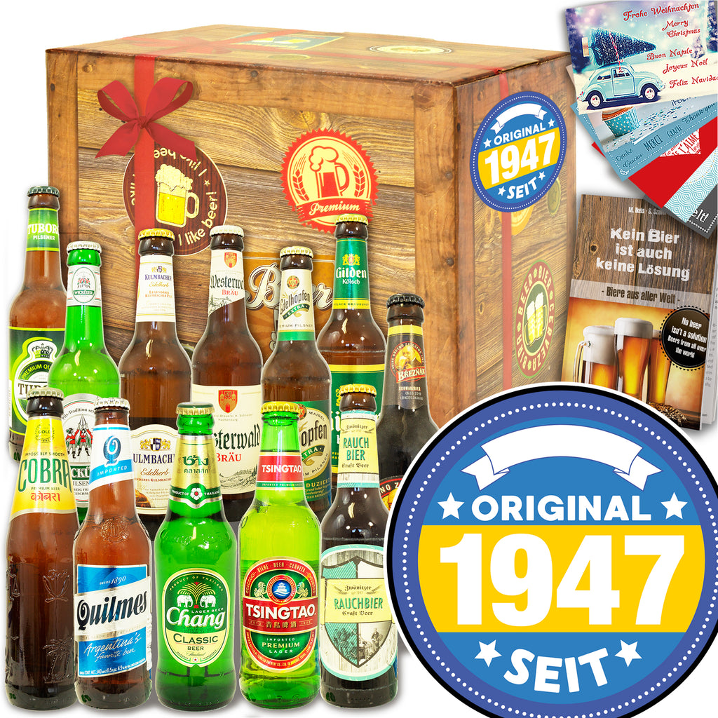 Original seit 1947 | 12 Spezialitäten Bier aus der Welt und Deutschland | Bierbox