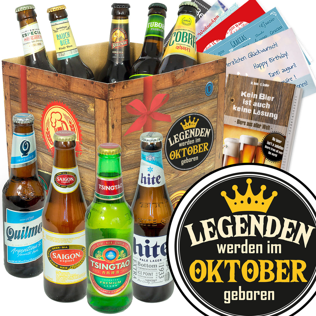 Legende Oktober | 9 Flaschen Biere der Welt Exoten | Geschenkset