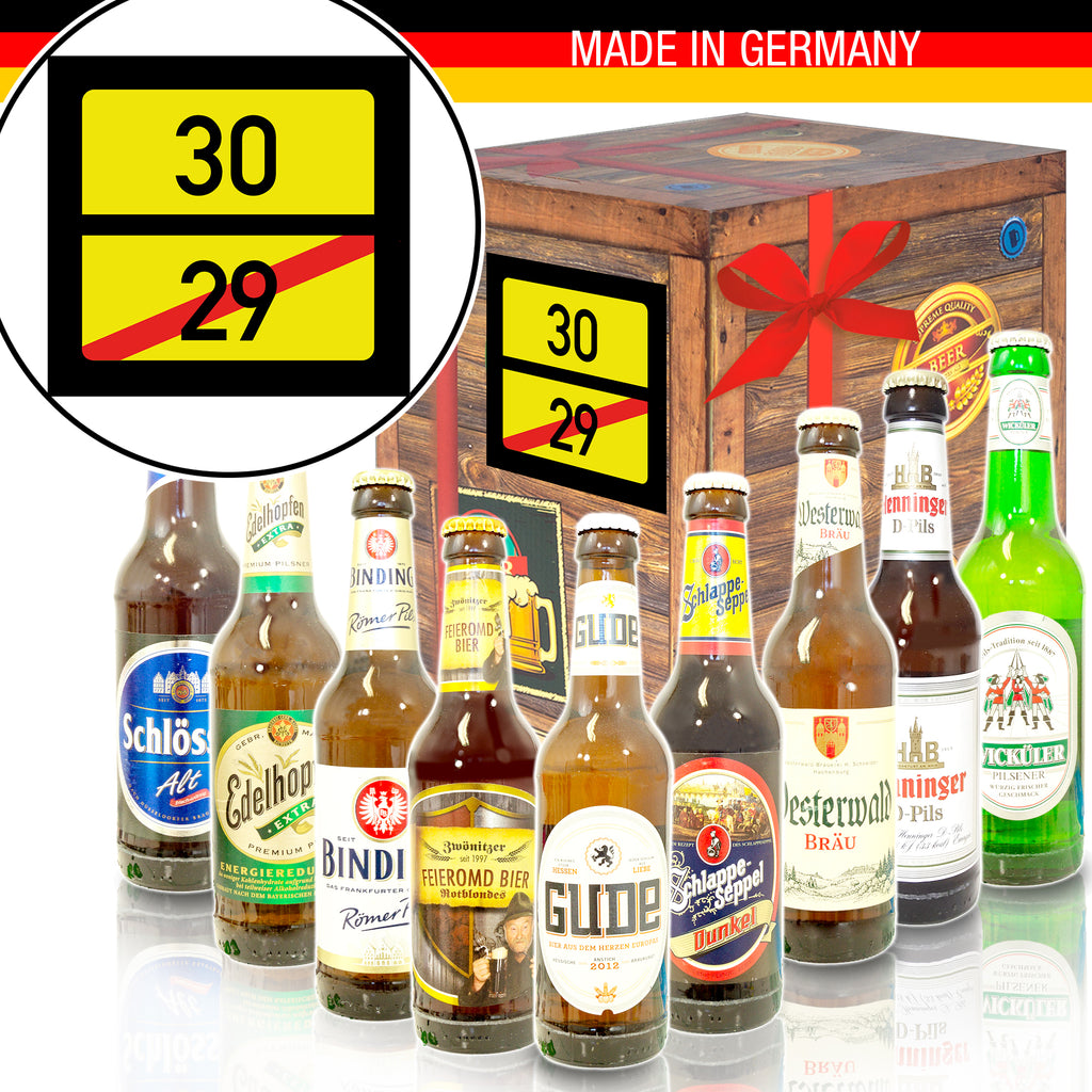 Ortsschild 30 | 9 Biersorten Deutsche Biere | Probierpaket