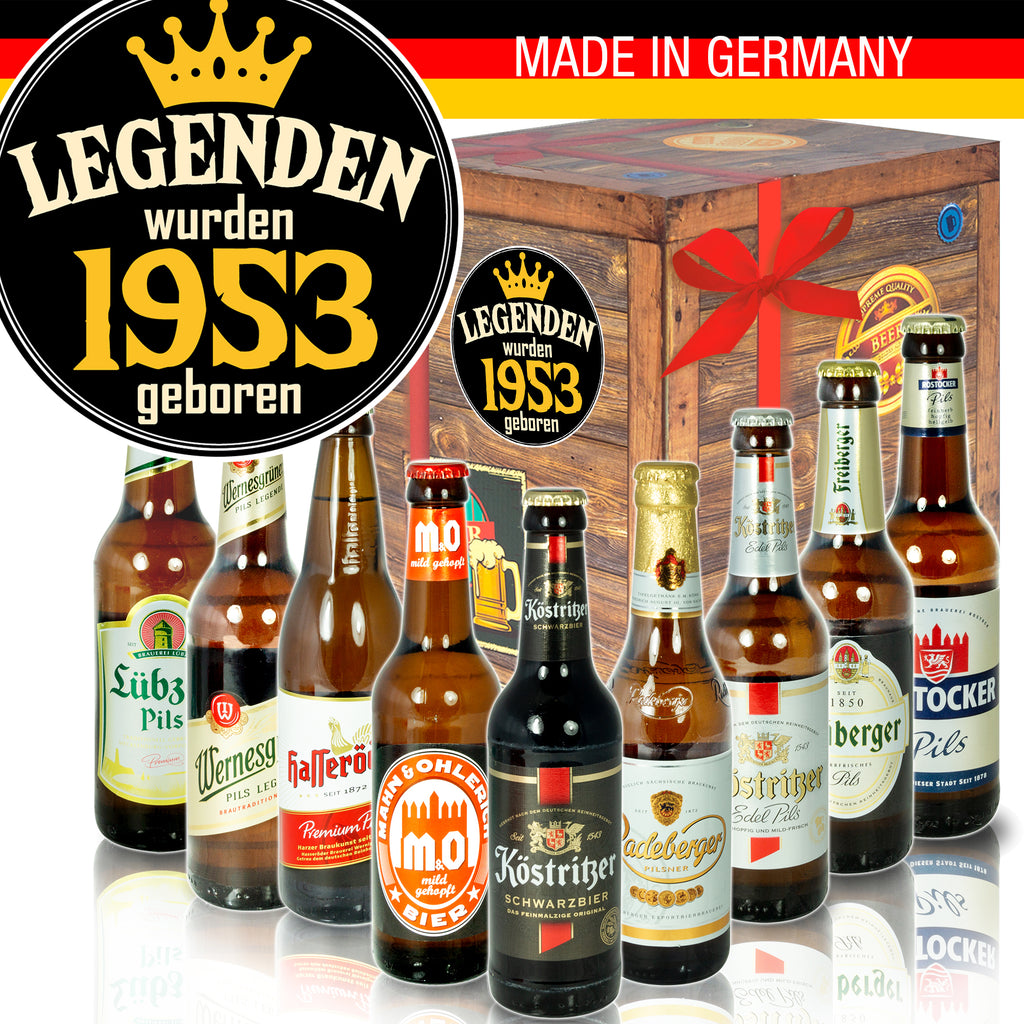 Legenden 1953 | 9x Bier Biere Ostdeutsch | Geschenkkorb