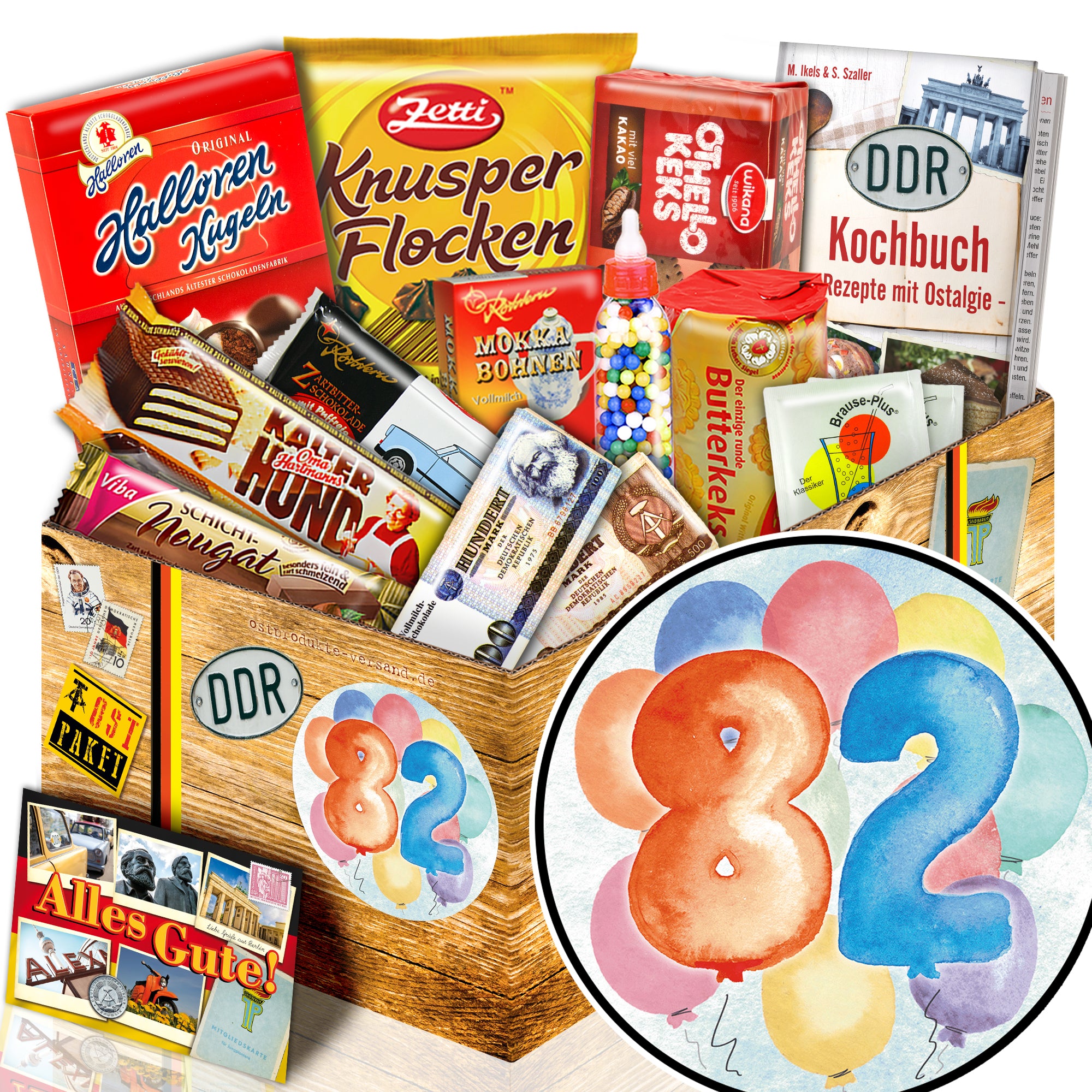 Zahl 82 - Süßigkeiten Set DDR L