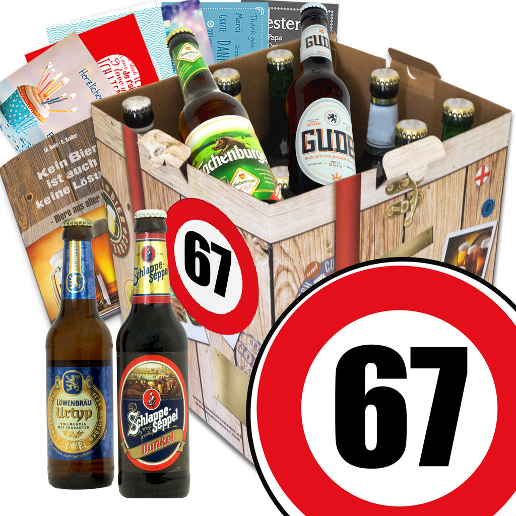 Zahl 67 | 9 Spezialitäten Biere Deutschland | Geschenk Box