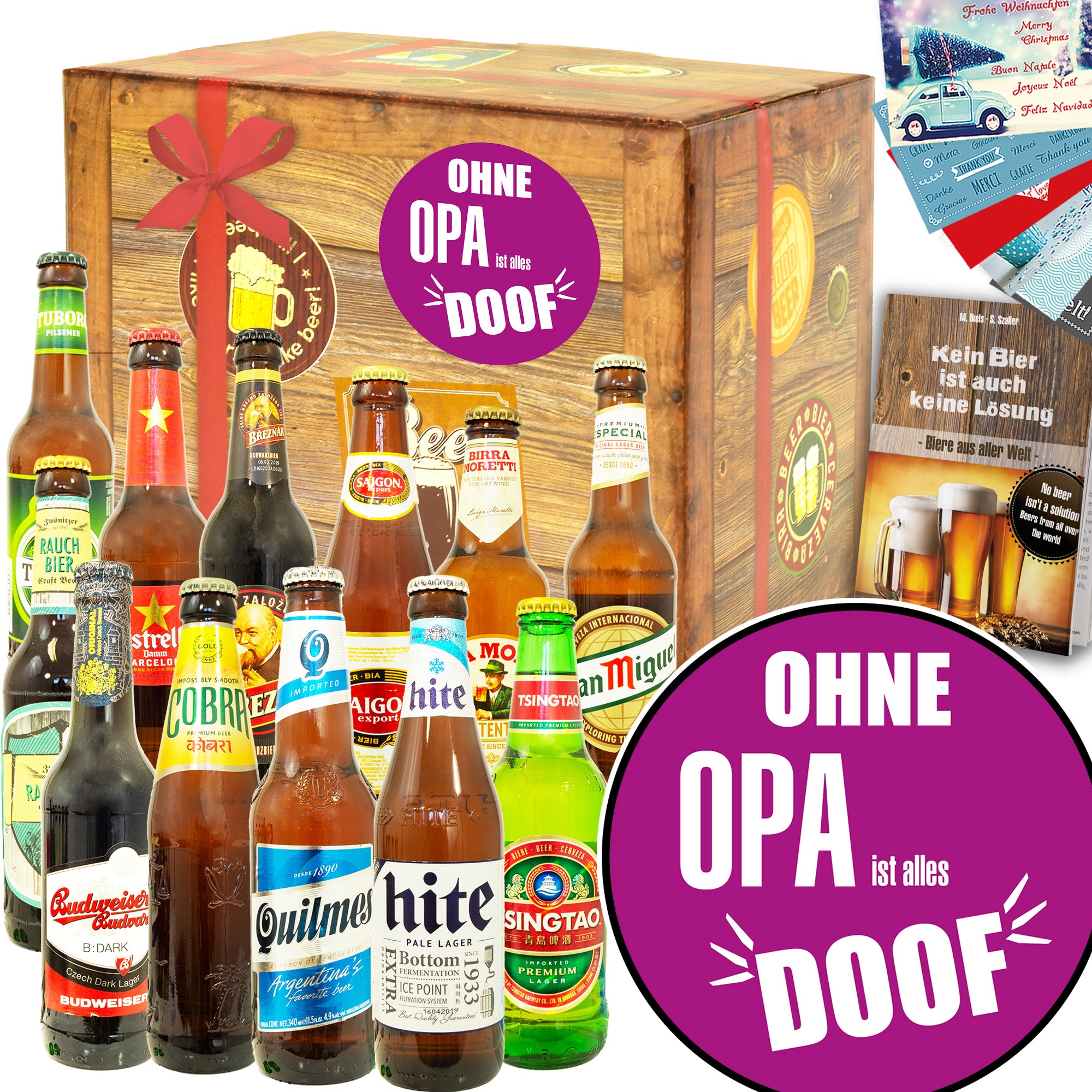 Ohne Opa ist alles doof | 12 Biersorten Bier Weltreise | Präsent