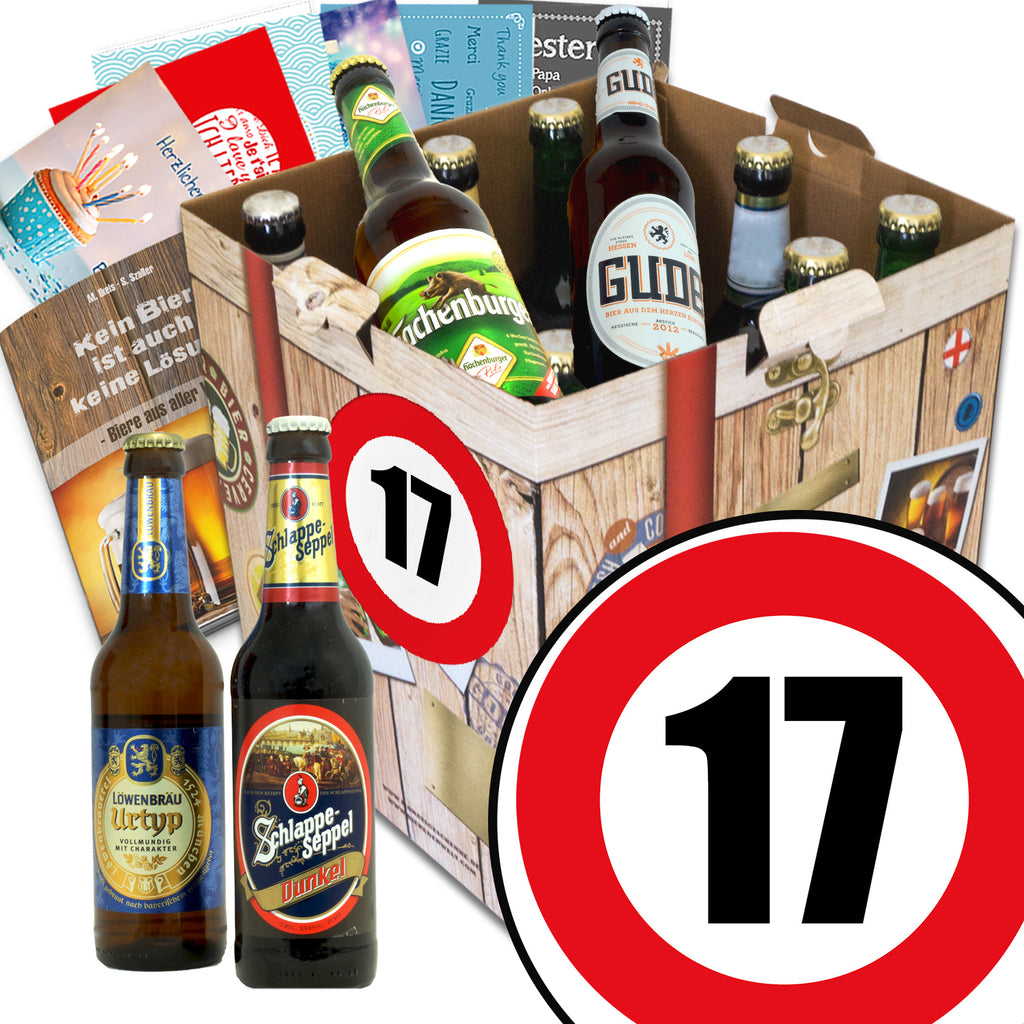 Zahl 17 | 9 Spezialitäten Deutsche Biere | Geschenk Set