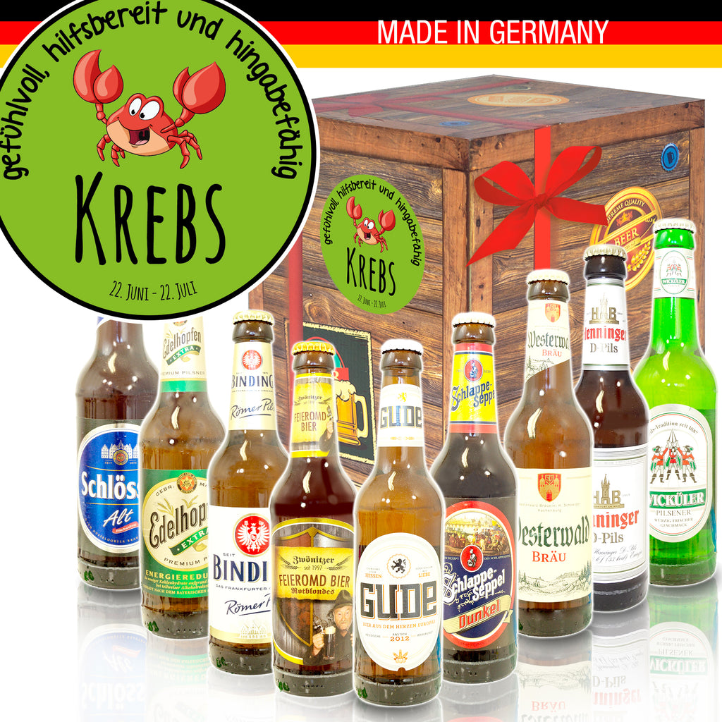Sternzeichen Krebs | 9 Spezialitäten Deutsche Biere | Präsent
