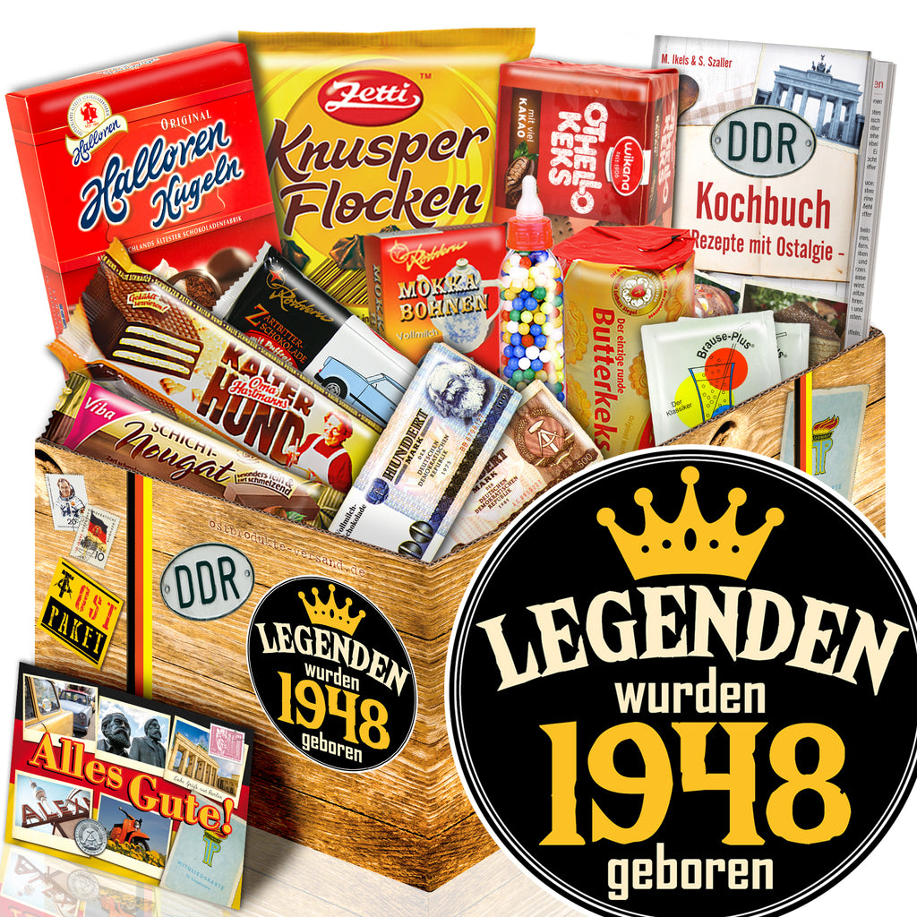Legenden wurden 1948 geboren - Süßigkeiten Set DDR L