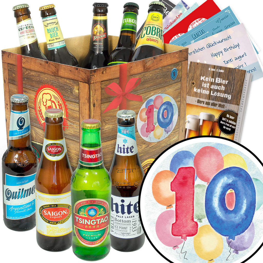 Jahrestag 10 | 9 Länder Biere der Welt Exoten | Geschenkset