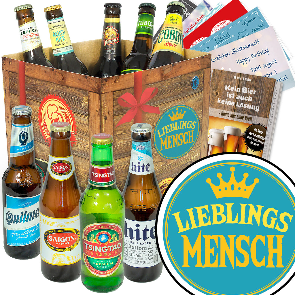 Lieblingsmensch | 9x Bier Weltreise | Geschenk Box