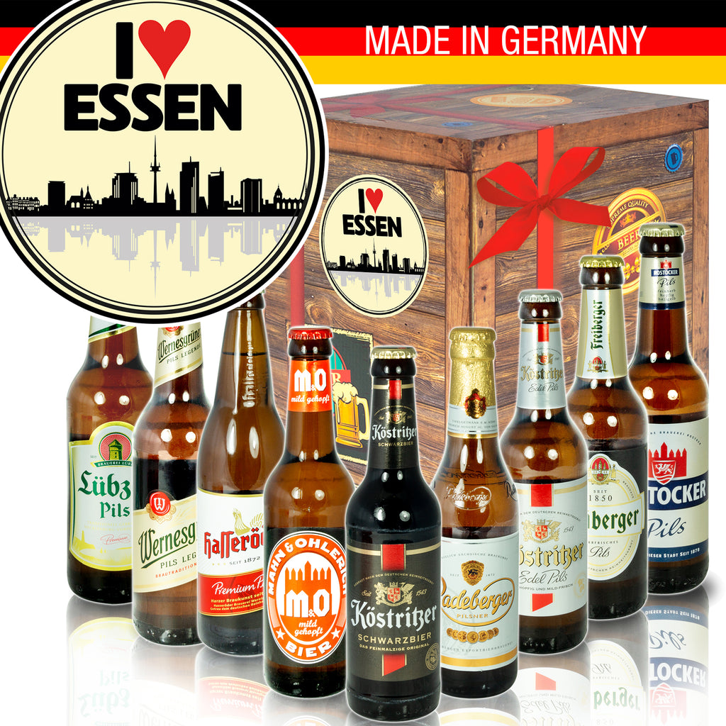 I love Essen | 9 Spezialitäten Ostdeutsche Biere | Biergeschenk