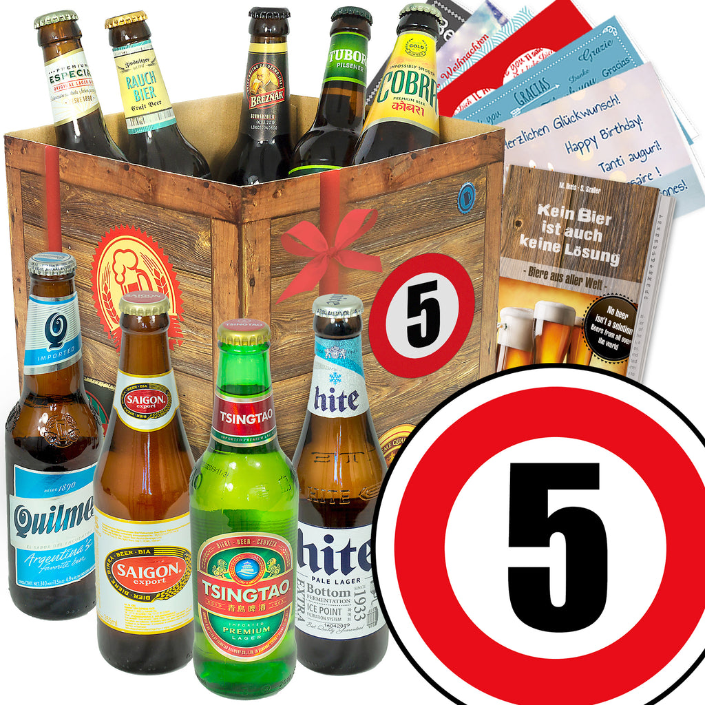 Zahl 5 | 9x Bierweltreise | Paket