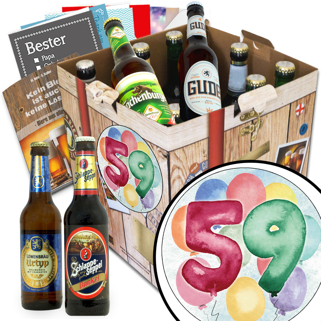 Geburtstag 59 | 9 Spezialitäten Deutsche Biere | Box