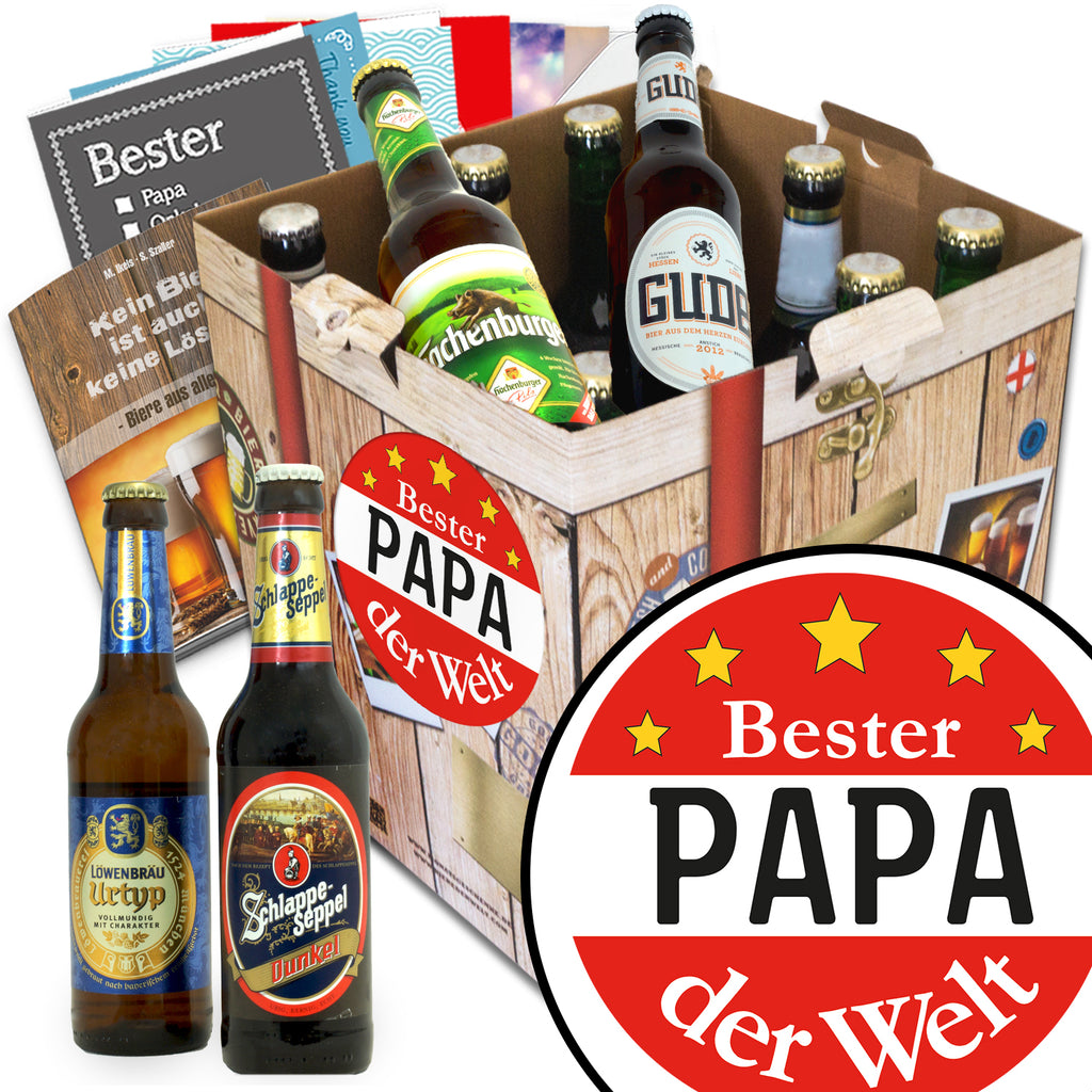 Bester Papa | 9x Deutsche Biere | Biergeschenk