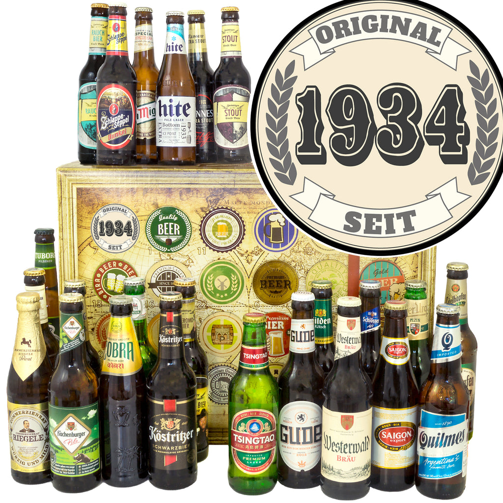 Original seit 1934 | 24x Bier International und Deutschland | Bierset
