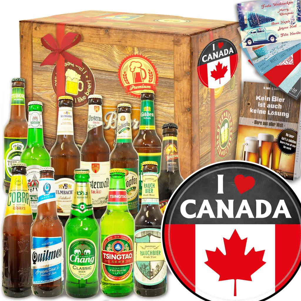 I love Canada | 12x Bier Deutschland und Welt | Geschenkbox