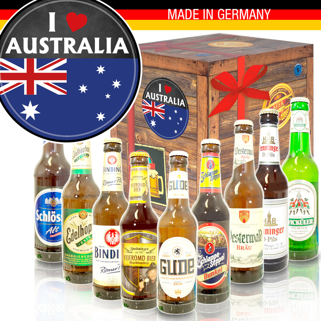 I love Australia | 9 Biersorten Bier Deutschlandreise | Geschenkpaket