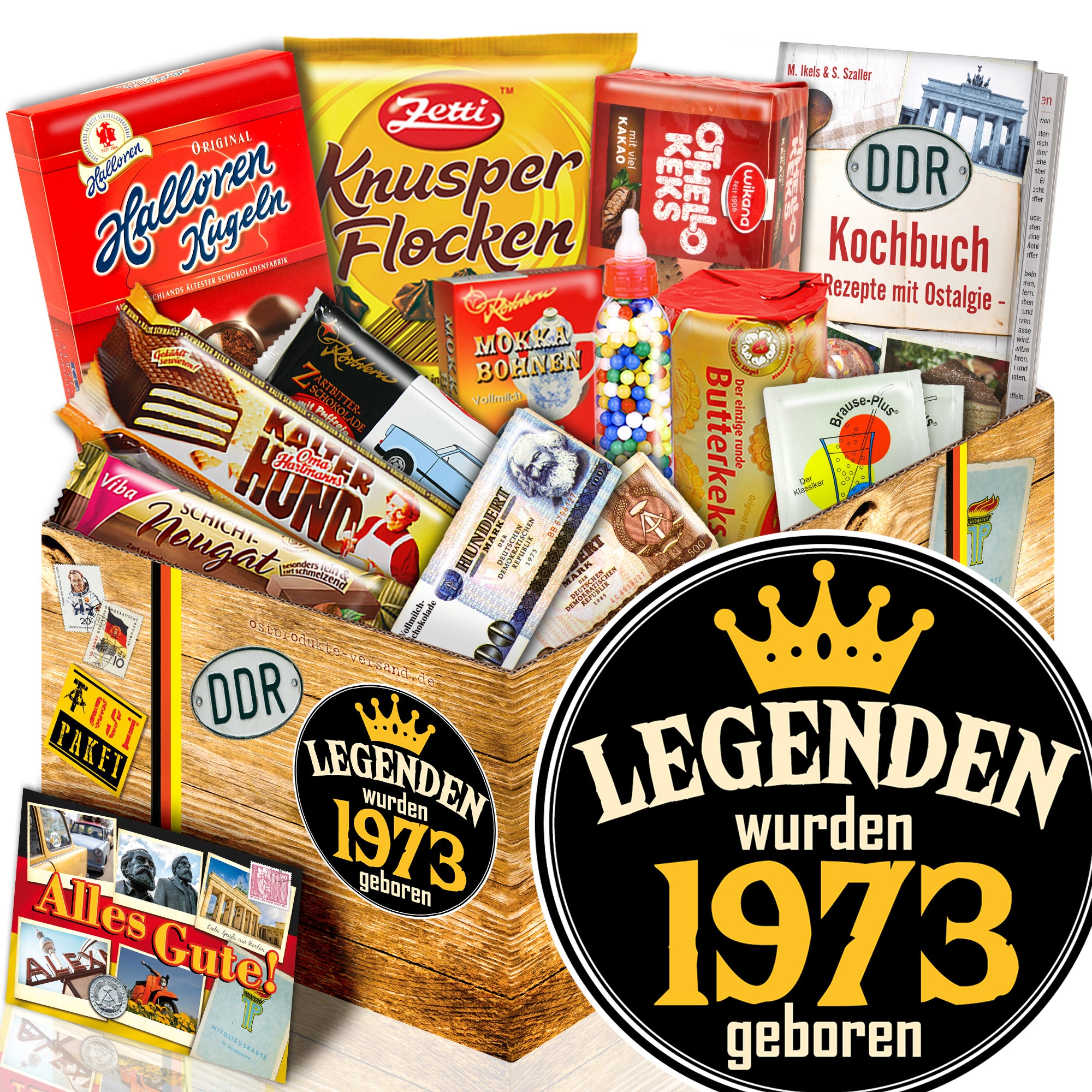 Legenden wurden 1973 geboren - Süßigkeiten Set DDR L