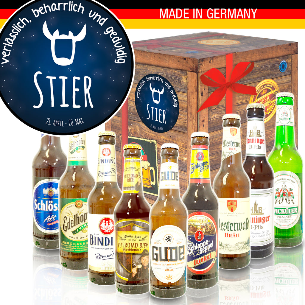 Sternzeichen Stier | 9x Bier Bier Deutschlandreise | Bierpaket