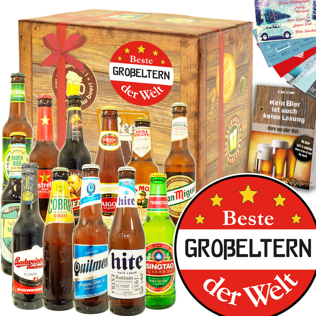 Beste Großeltern der Welt | 12x Biere der Welt | Bierpaket