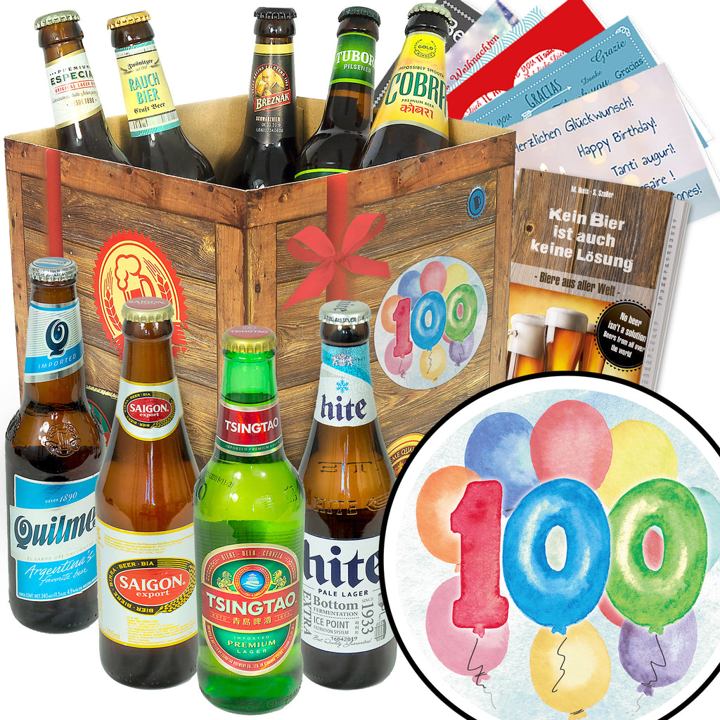 Geburtstag 100 | 9 Spezialitäten Bier Weltreise | Bierset