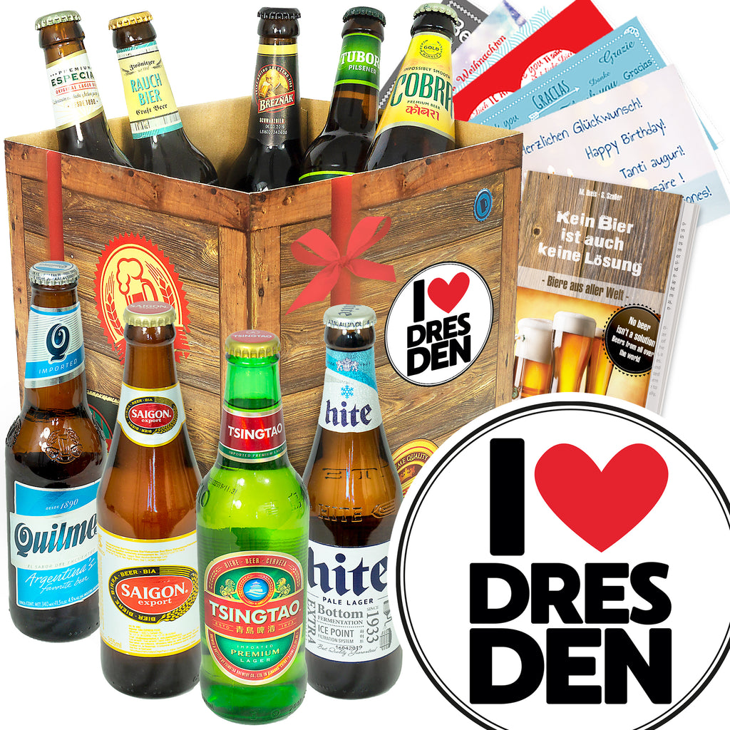 I love Dresden | 9 Biersorten Bier Weltreise | Geschenkpaket
