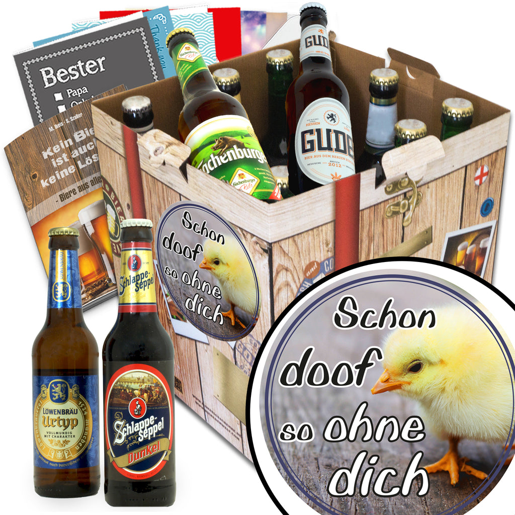 Schon doof so ohne dich | 9x Bier Deutschlandreise | Geschenkpaket