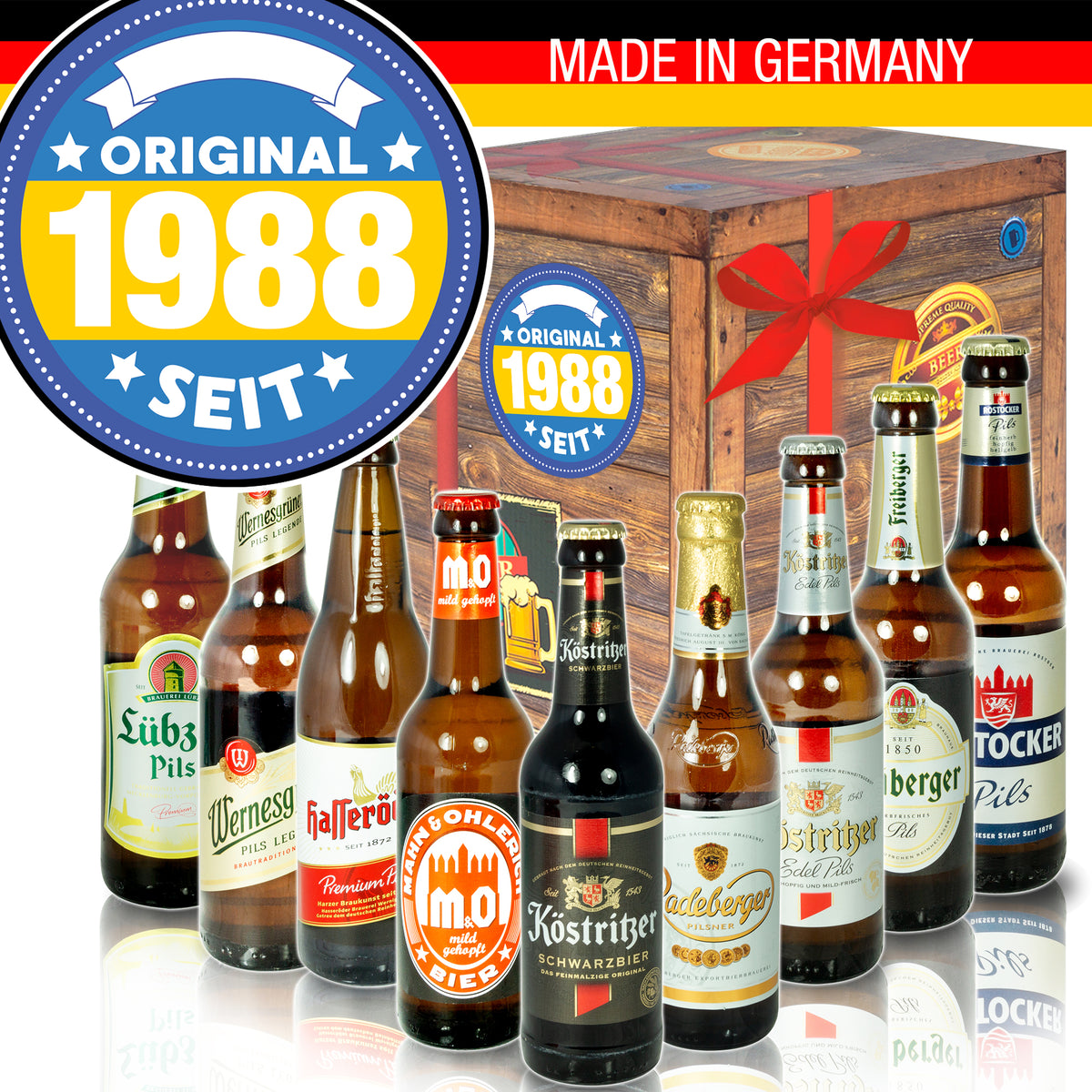 Original seit 1988 | 9x Biere aus Ostdeutschland | Geschenkpaket