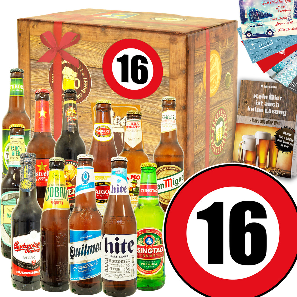 Zahl 16 | 12 Länder Bier Weltreise | Geschenkpaket