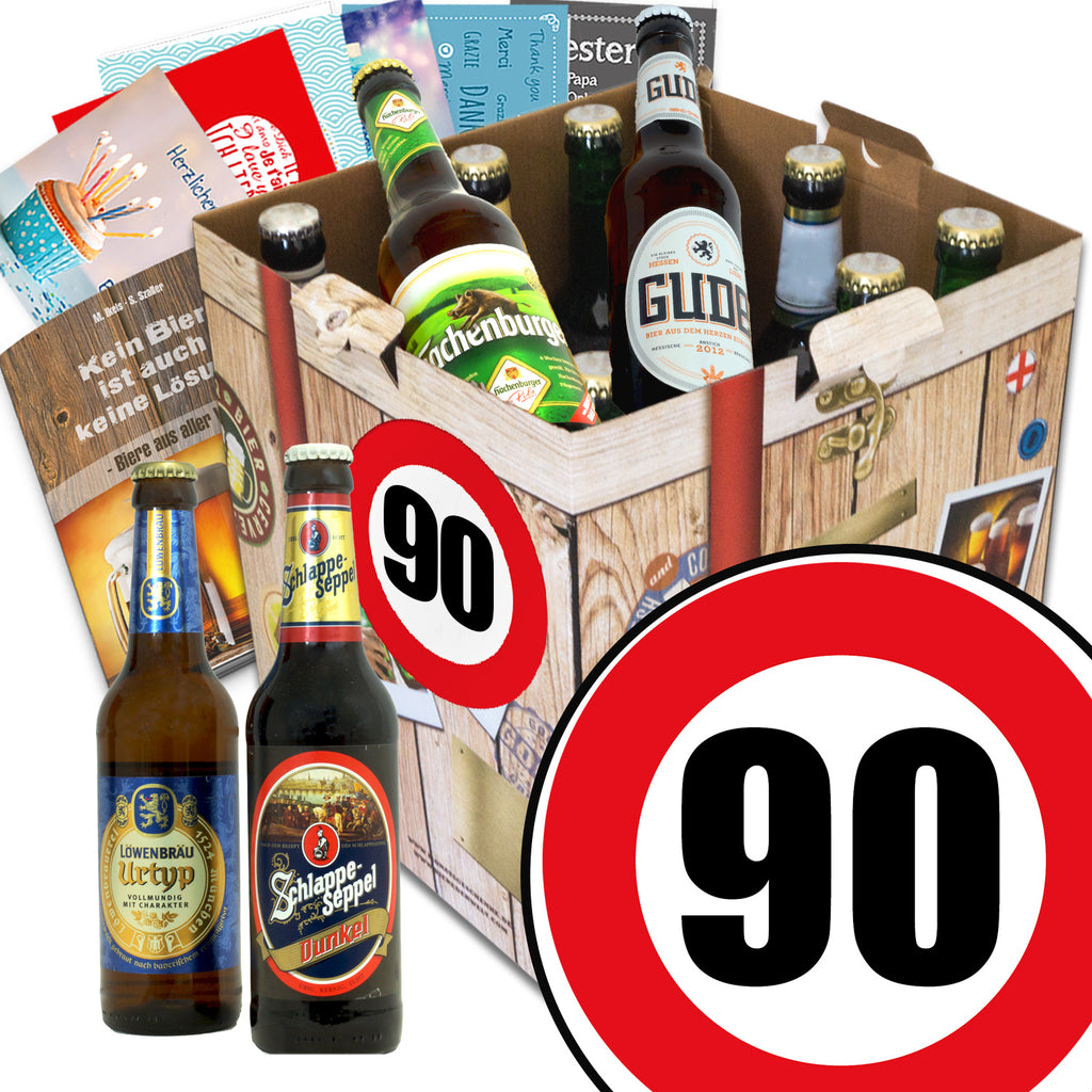 Zahl 90 | 9x Bier Biere aus Deutschland | Geschenkset