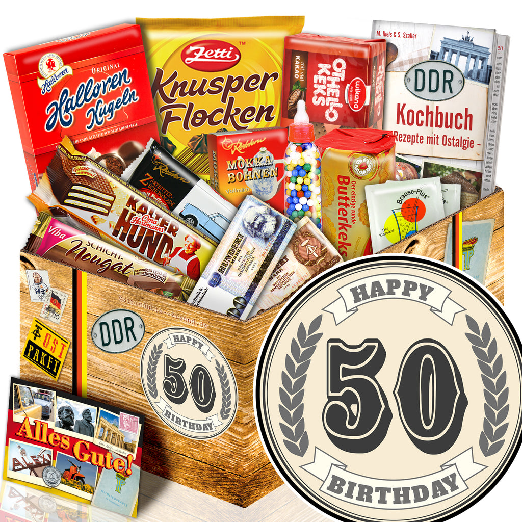 50. Geburtstag - Süßigkeiten Set DDR L