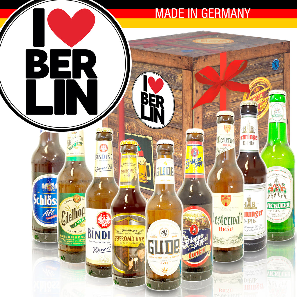 I love Berlin | 9 Spezialitäten Biere Deutschland | Geschenkset