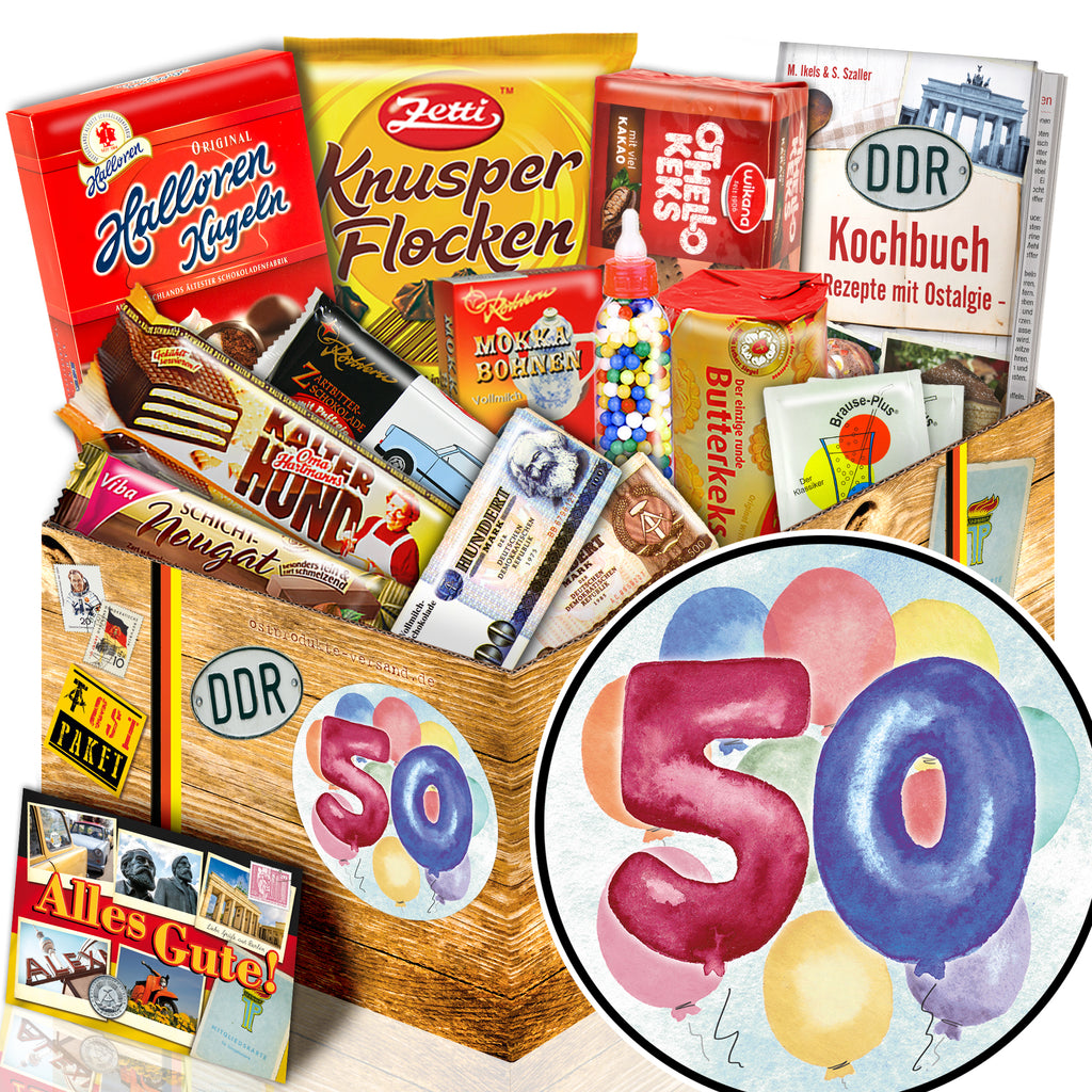 Zum 50. Geburtstag - Süßigkeiten Set DDR L