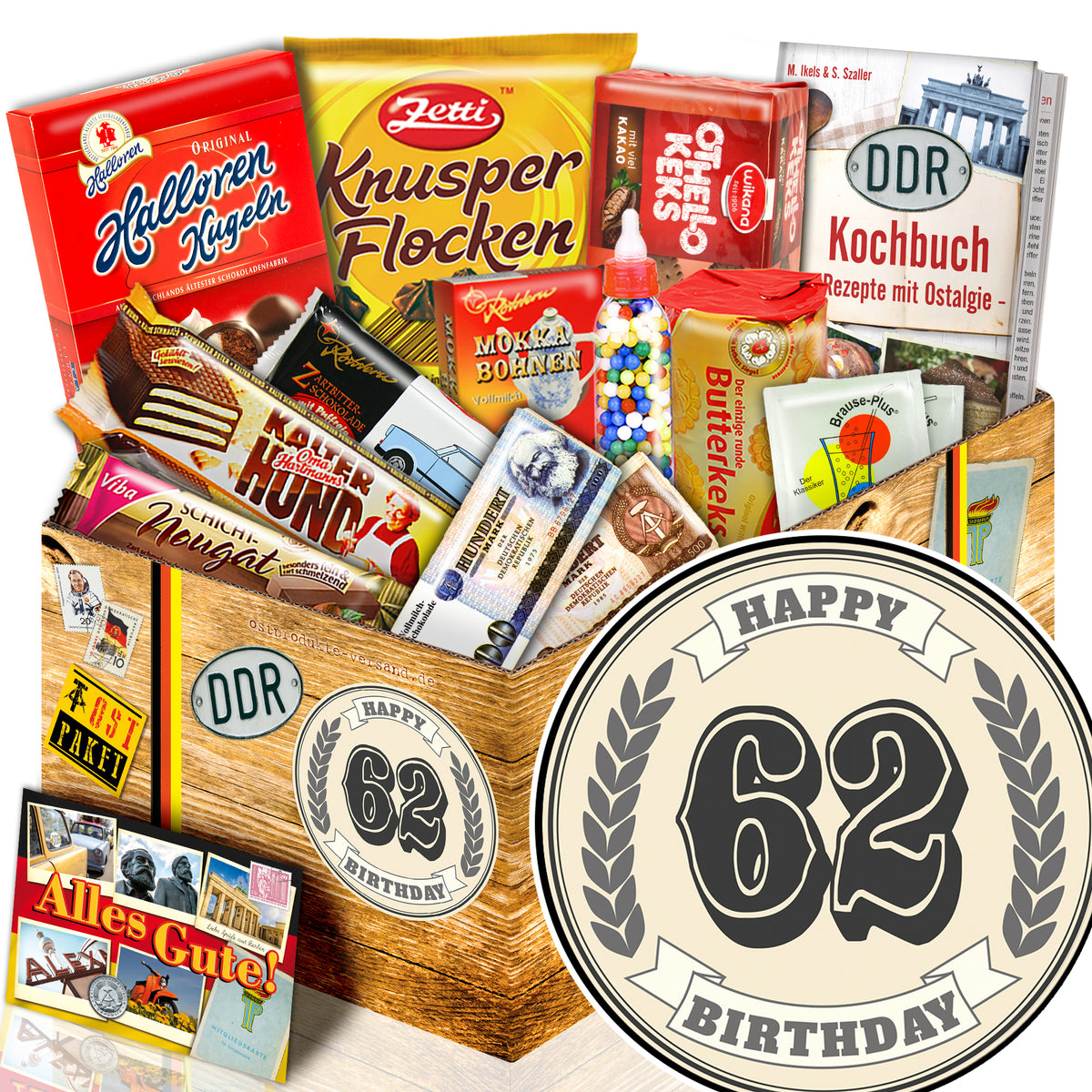 62 Zahl - Süßigkeiten Set DDR L