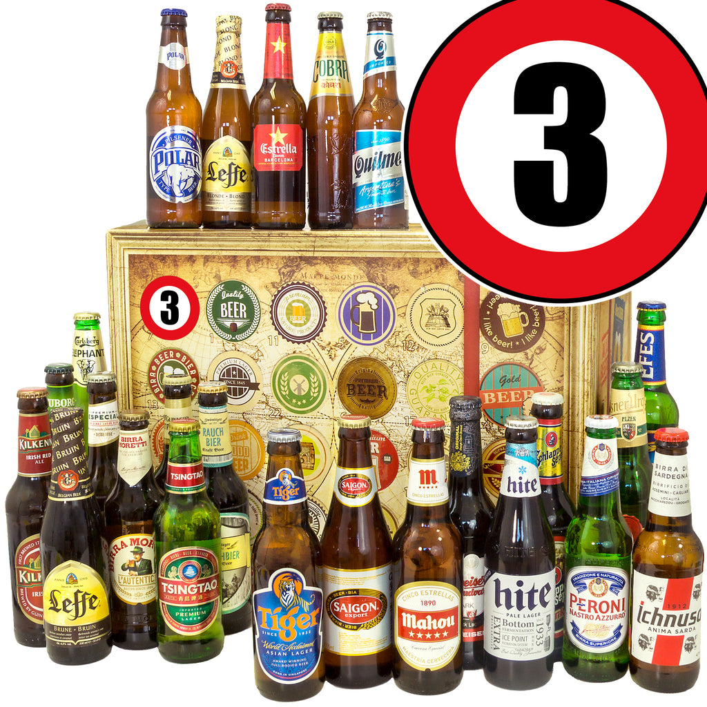 "3"| 24. Flaschen Bier International | Präsent