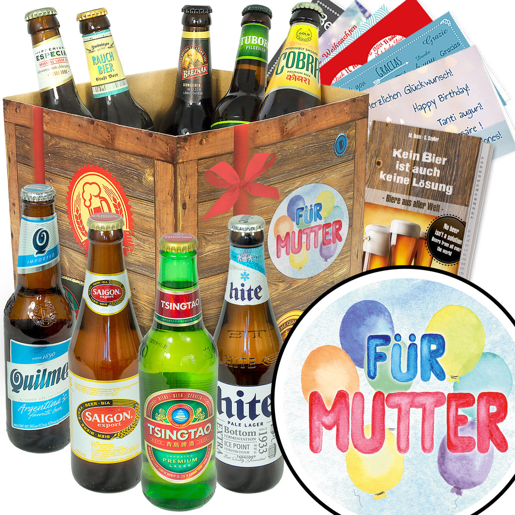 Für Mutter | 9x Bier aus aller Welt | Paket