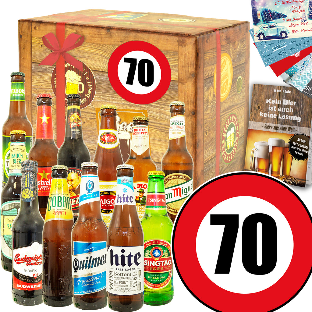 Zahl 70 | 12 Länder Biere aus aller Welt | Bierpaket