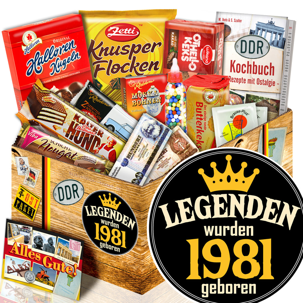 Legenden wurden 1981 geboren - Süßigkeiten Set DDR L