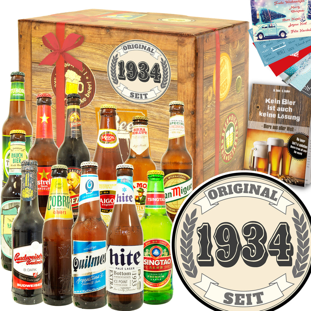 Original seit 1934 | 12 Biersorten Bier International | Geschenk Box