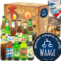 Sternzeichen Waage | 12x Bier aus der Welt und Deutschland | Biergeschenk