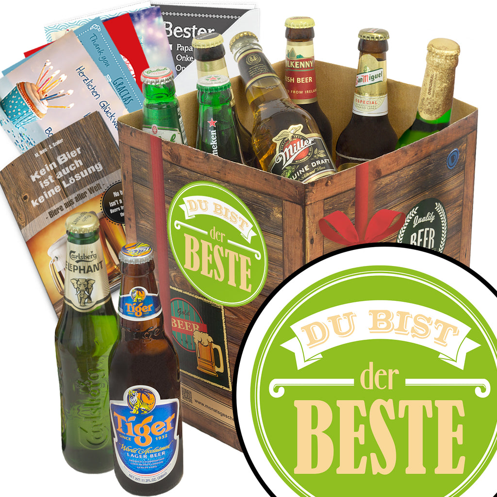 Du bist der Beste | 9 Biersorten Biere aus aller Welt | Bierpaket