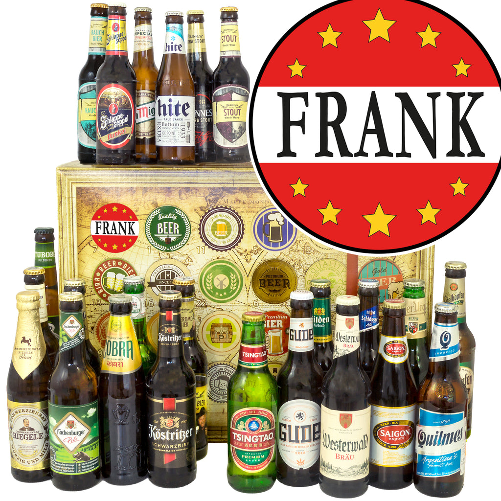 Frank | 24 Spezialitäten Bier International und Deutschland | Geschenkpaket