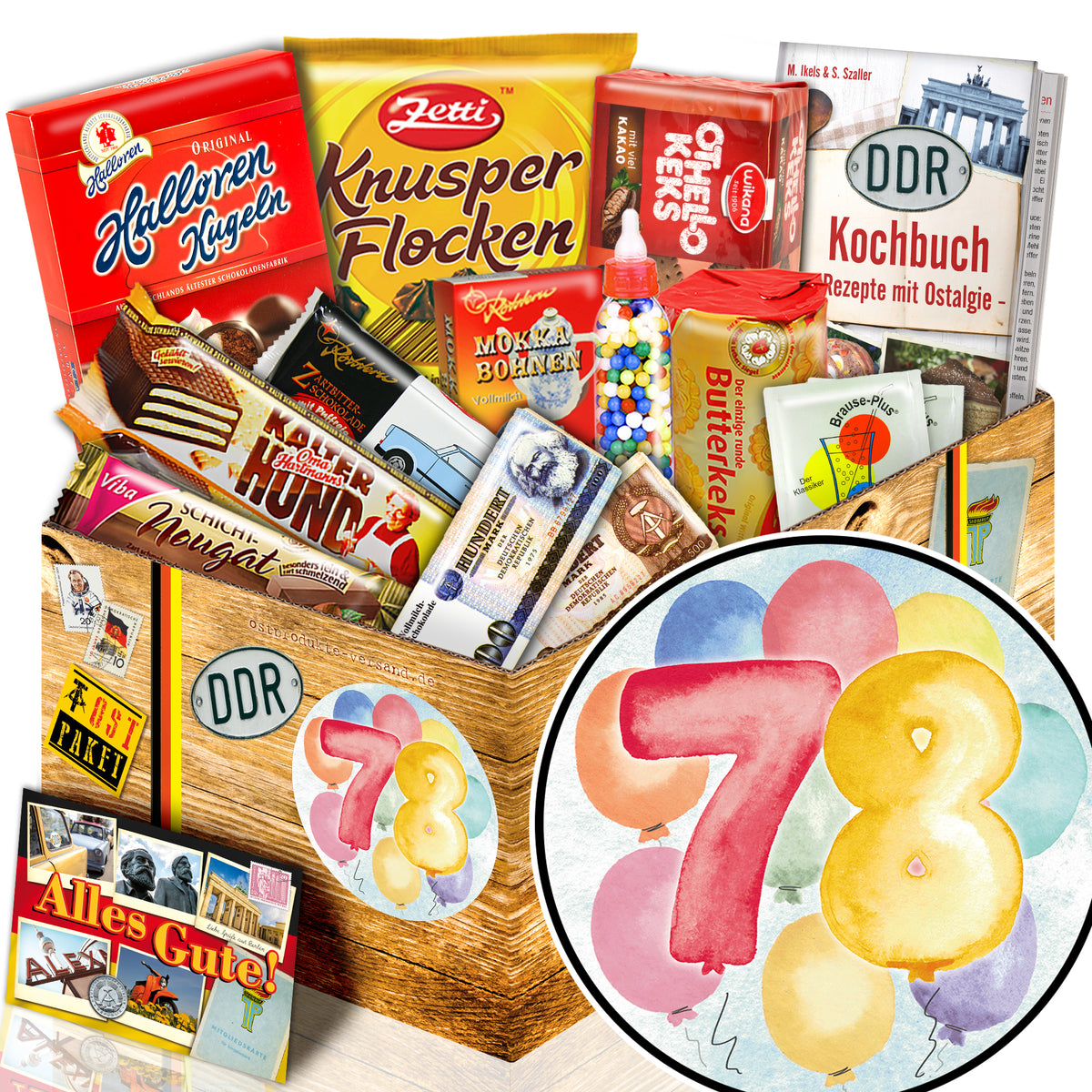 Zahl 78 - Süßigkeiten Set DDR L