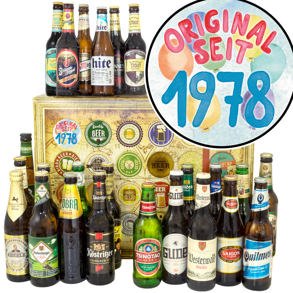 Original seit 1978 | 24 Spezialitäten Bier Deutschland und Welt | Bierpaket